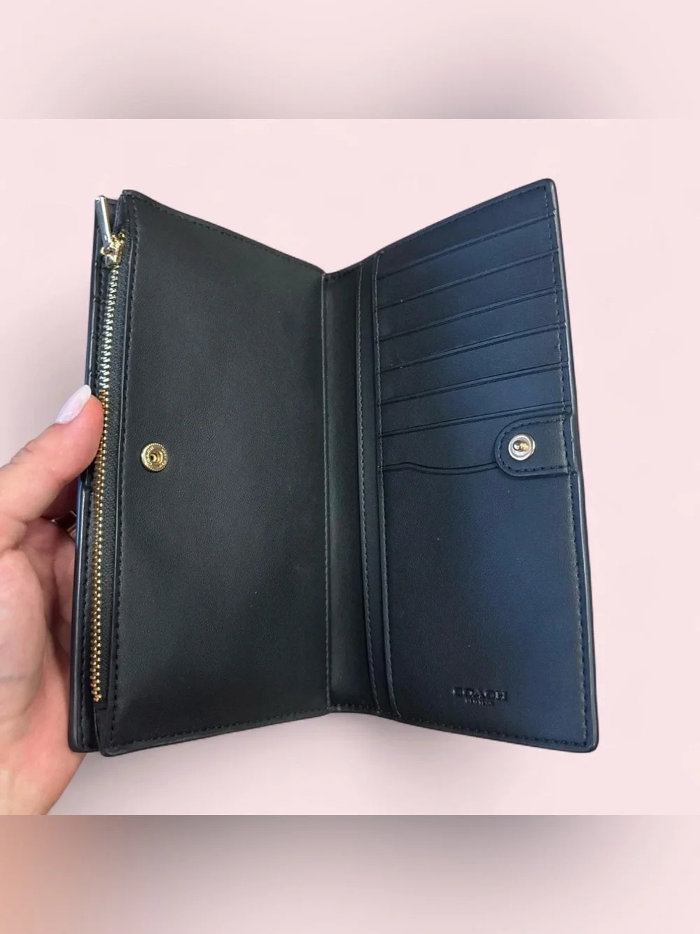 Coach Slim Zip Wallet in Signature Canvas
